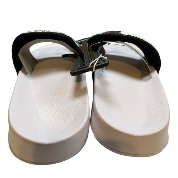 NWOB AND 1 - White Basketball Print Slip On Athletic Slides  - Men 9 Women 11 - Picture 5 of 6